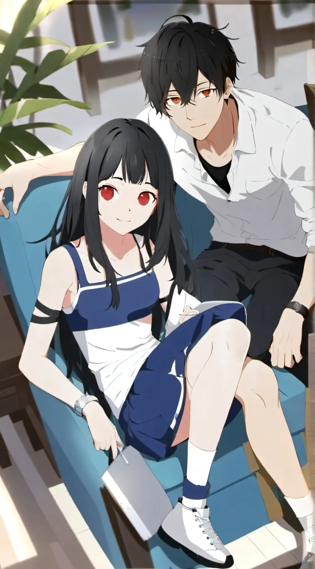 ai character: anime character  background