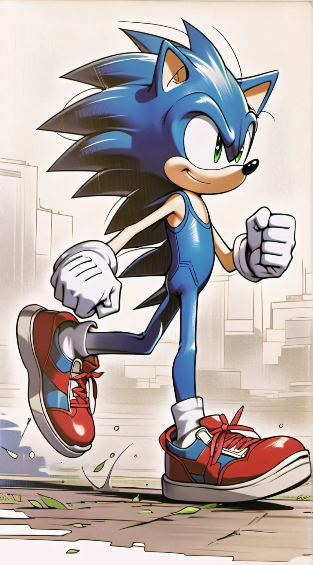 ai character: Sonic Shadow background