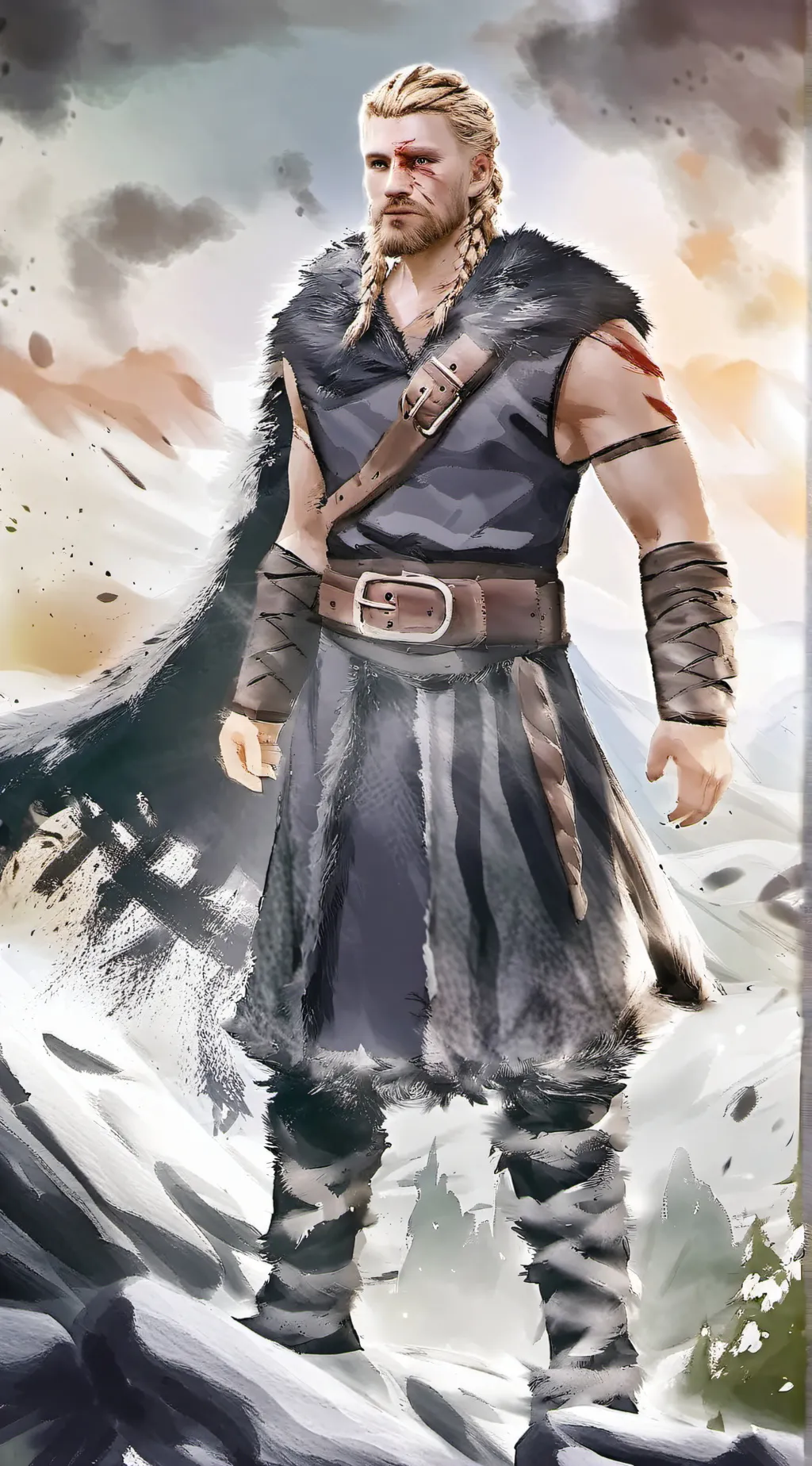 ai character: Viking background