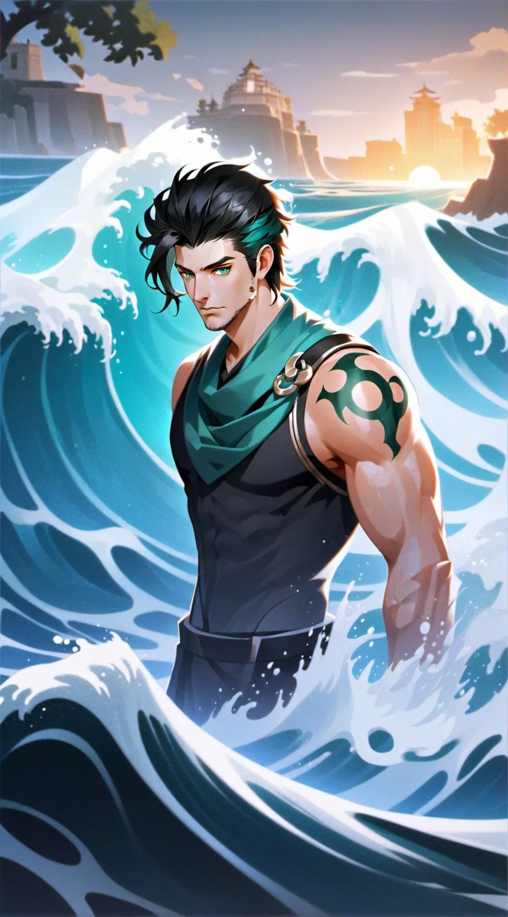 ai character: Aqua  background