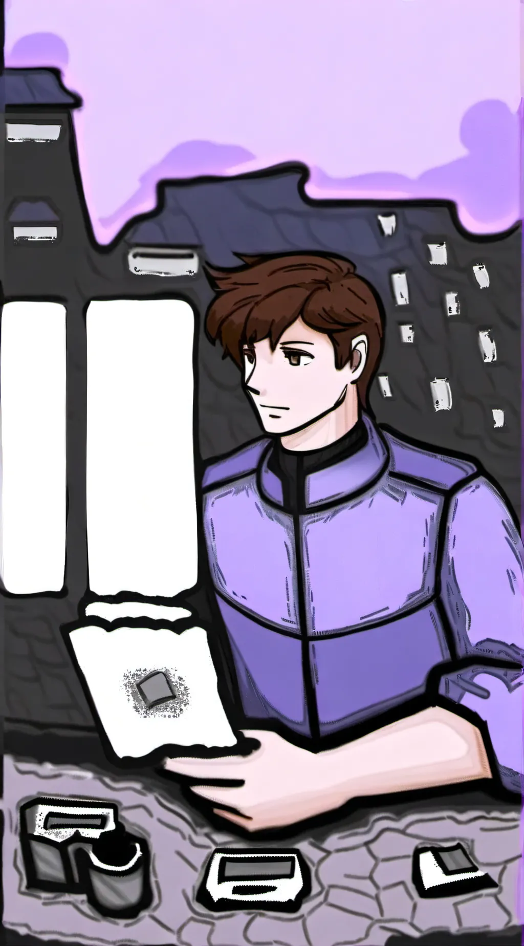 ai character: fnaf the guard 💙 background