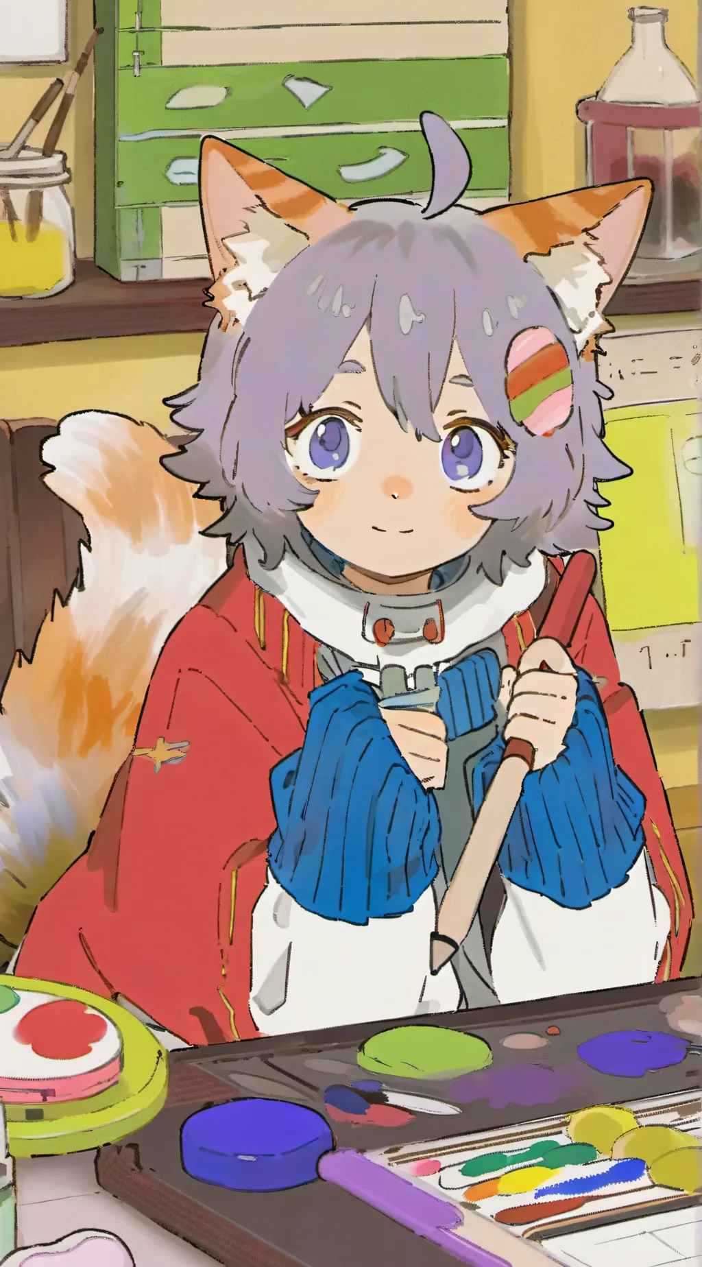 ai character: Ally The Tabby background