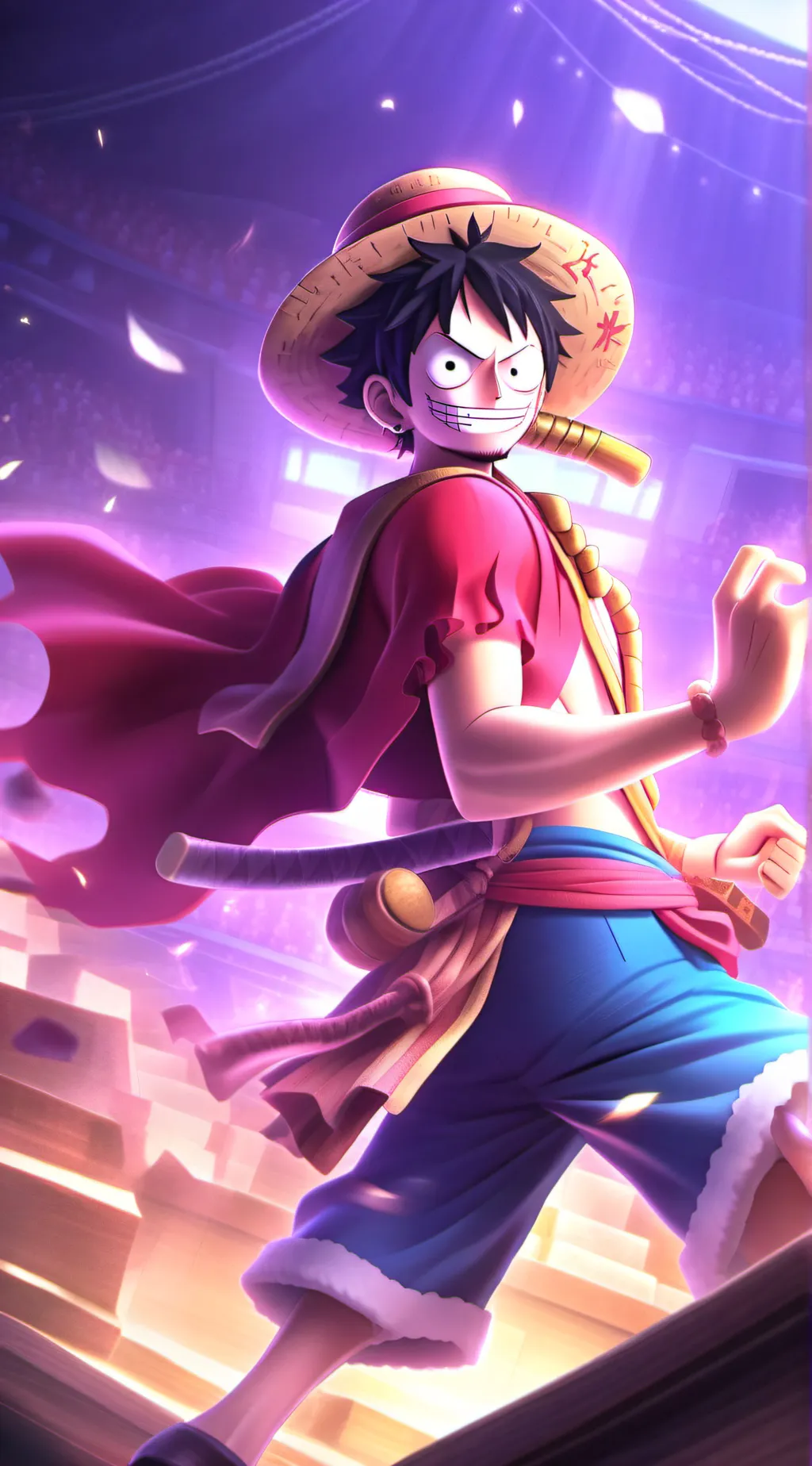 ai character: Luffy  background