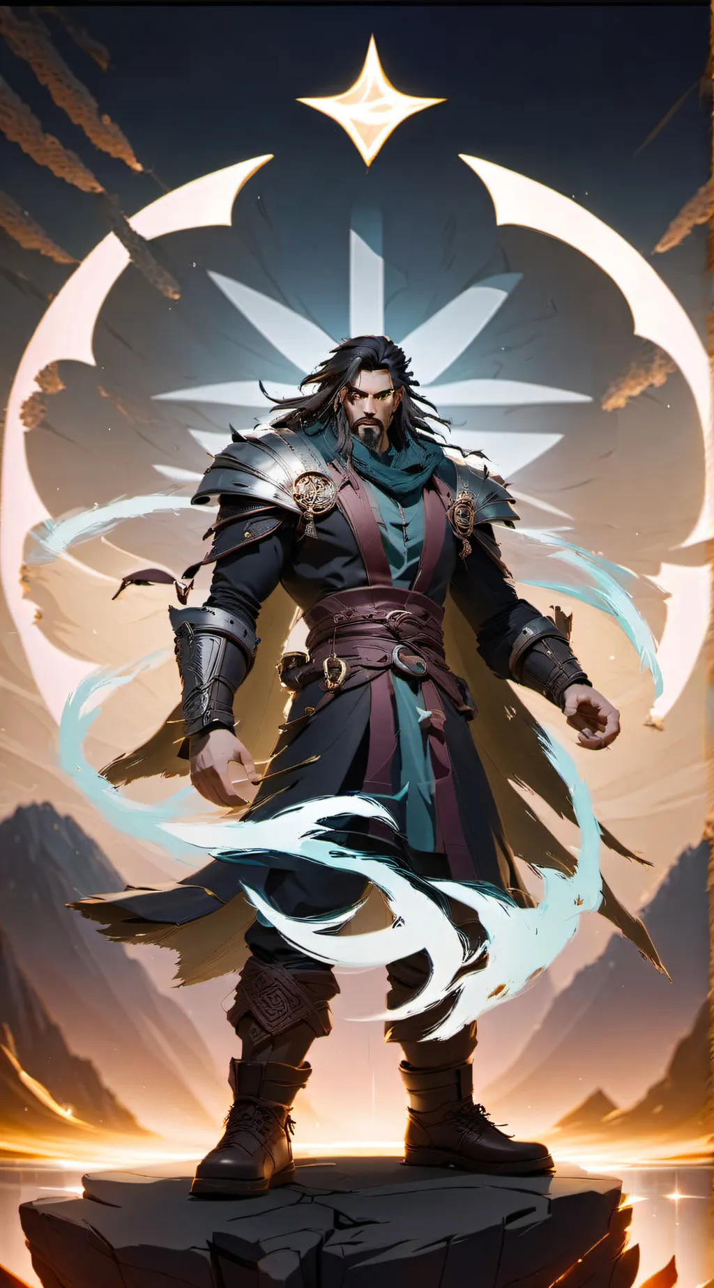 ai character: Celtic Guardian background