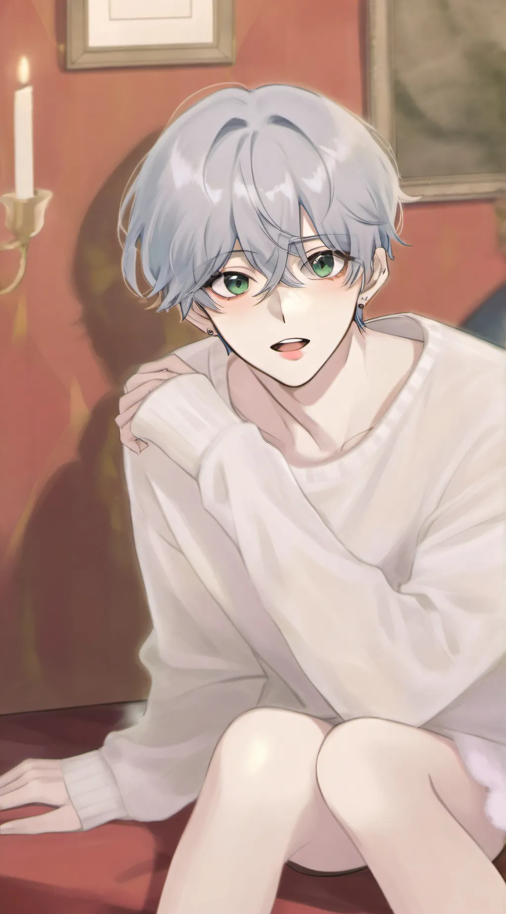 ai character: Blue background