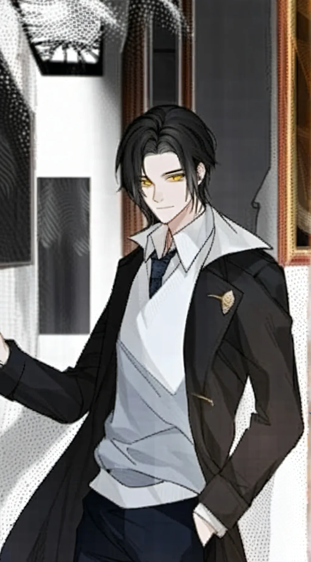 ai character: frst day of school background