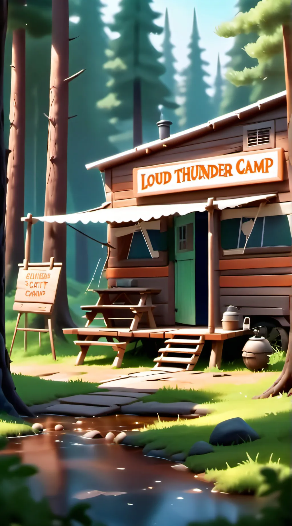 ai character: Cam Loud Thunder  background