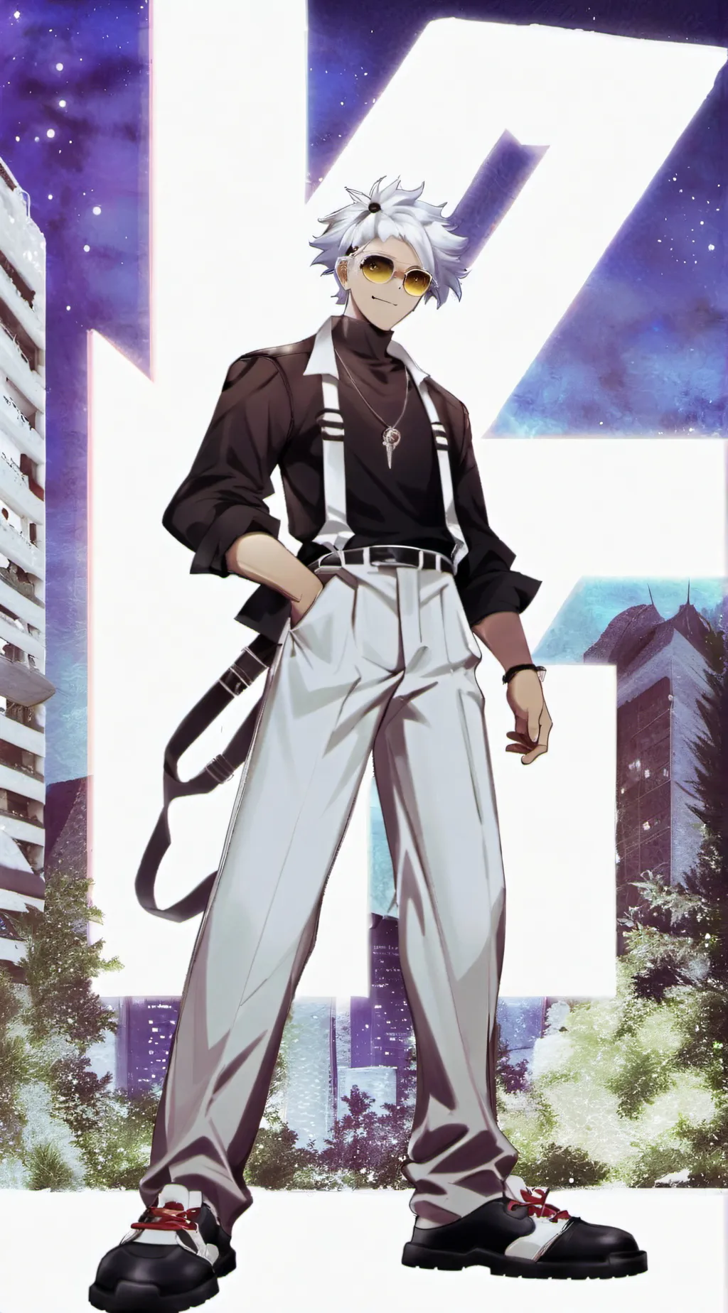 ai character: Gojo x geto background