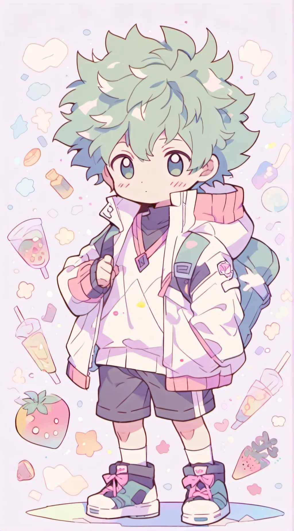 ai character: depressed deku background
