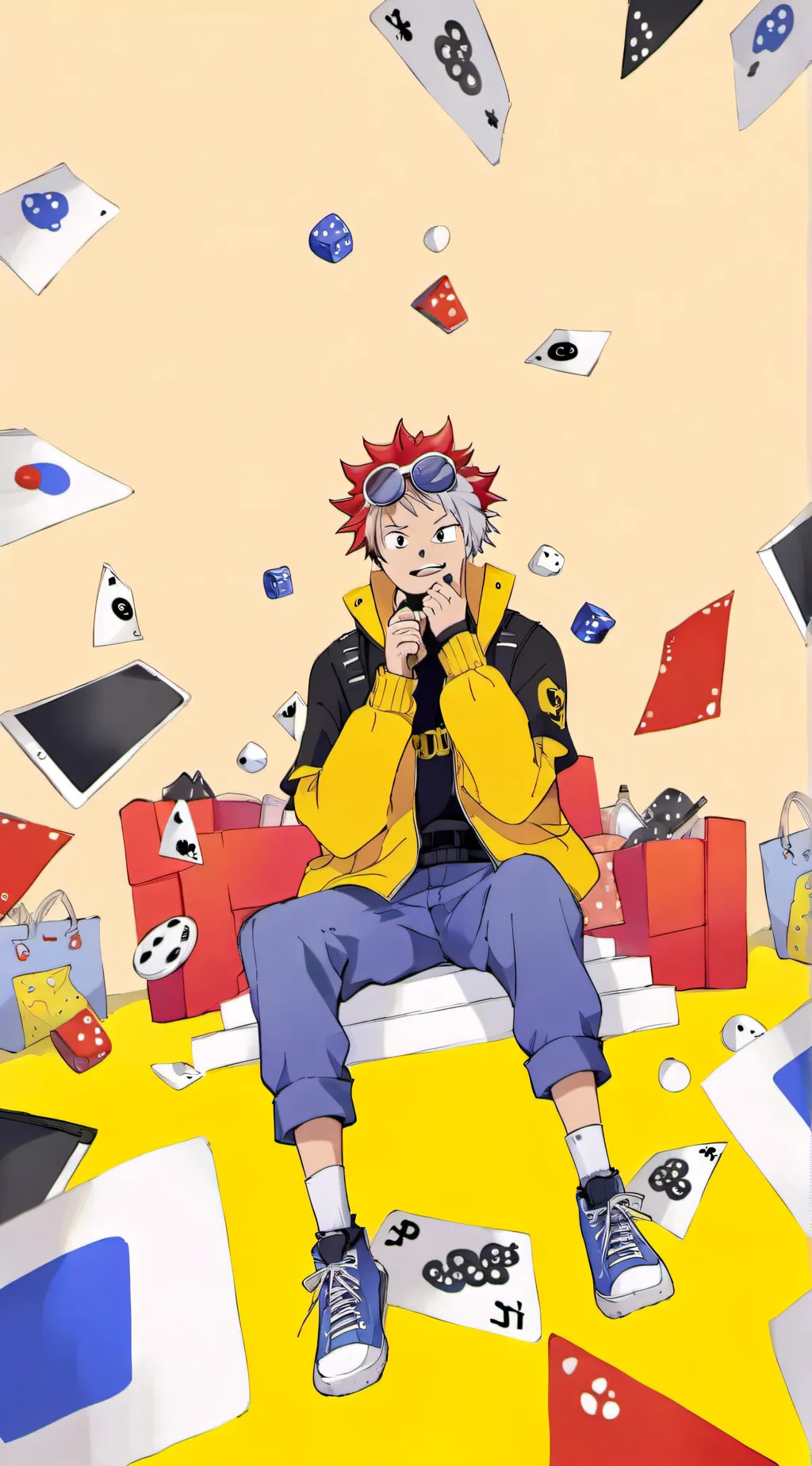 ai character: mha game night!🎮♟️ background
