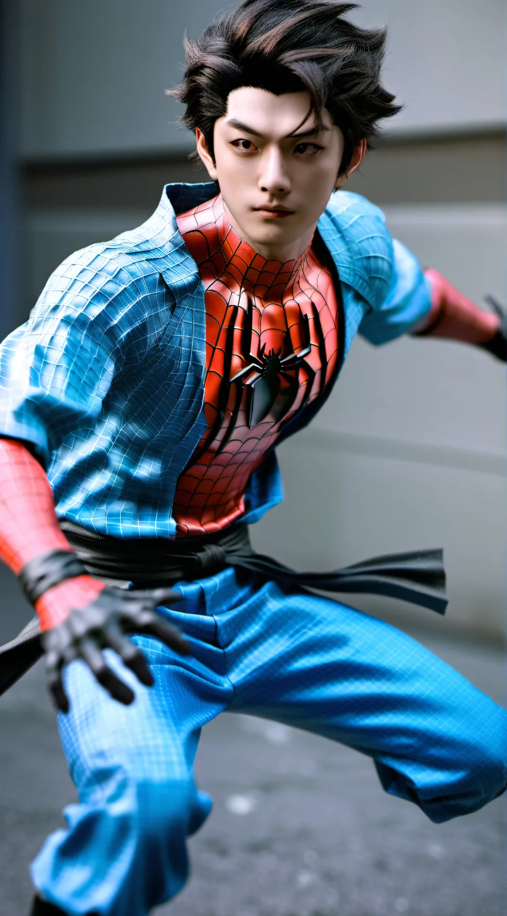 ai character: spider- giyuu  background