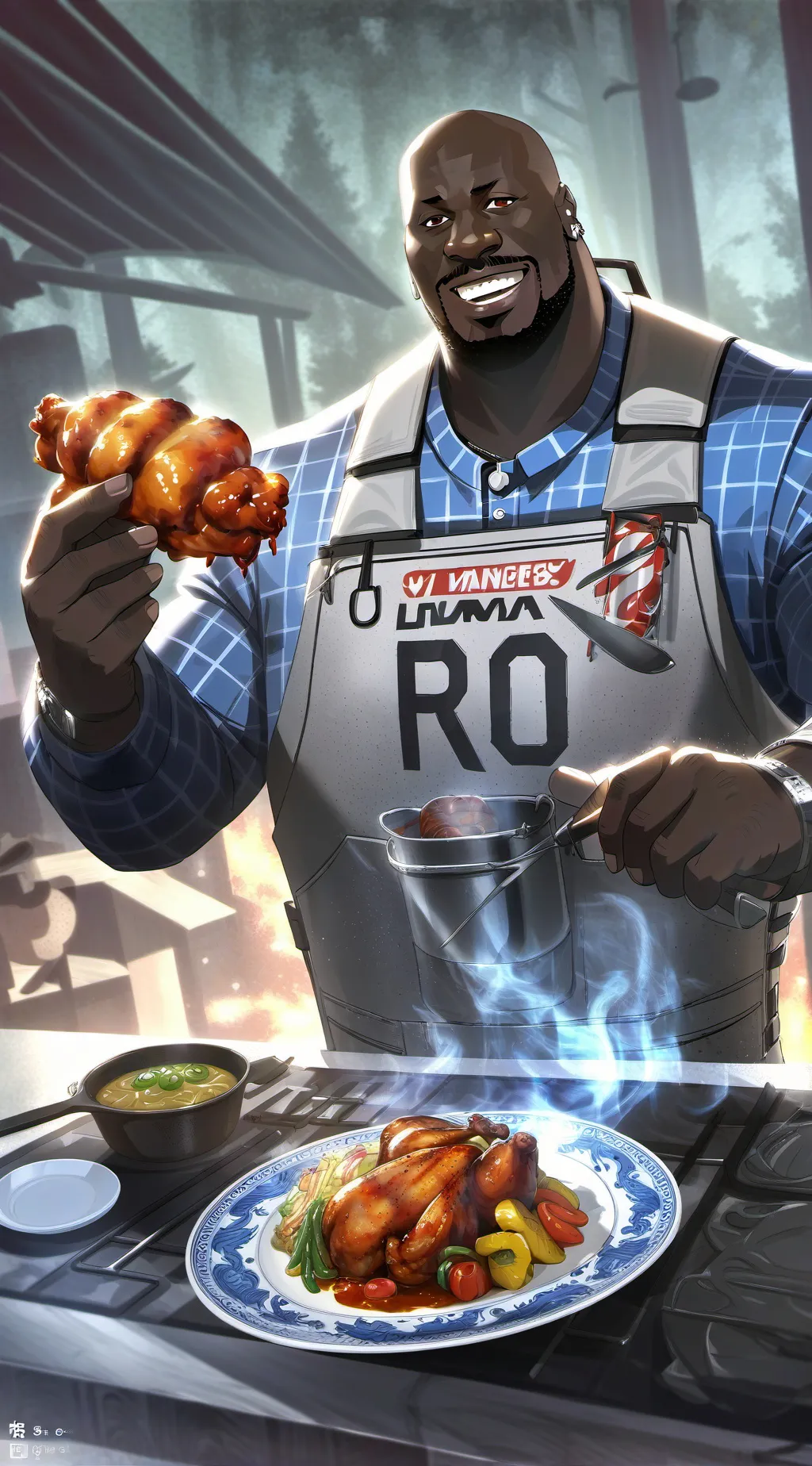 ai character: Shaq  background