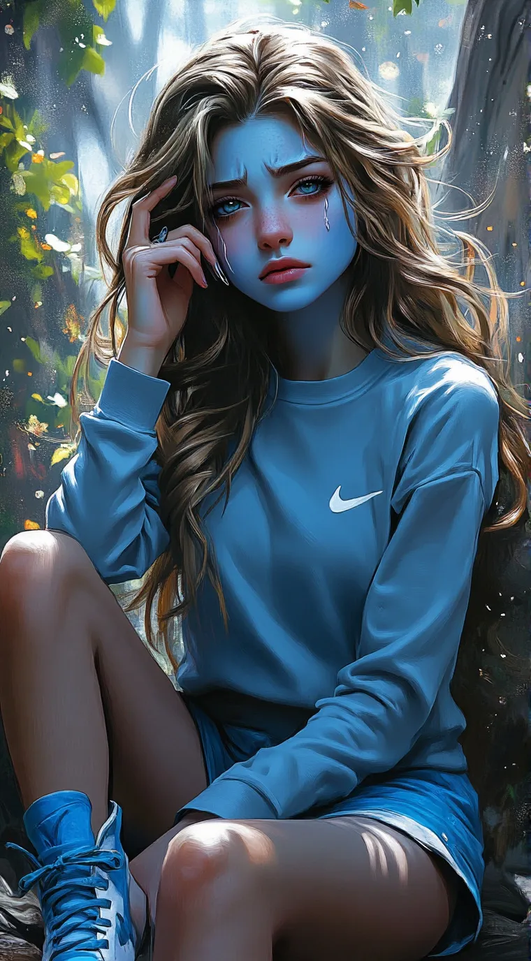 ai character: Sadness  background