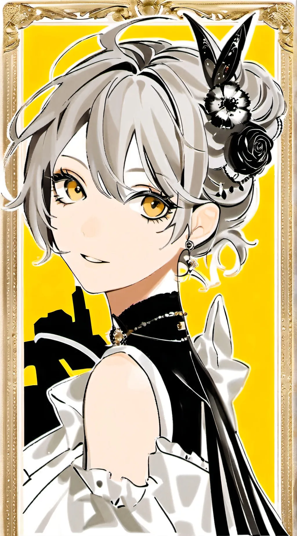 ai character: luna lunita 😘😘 background