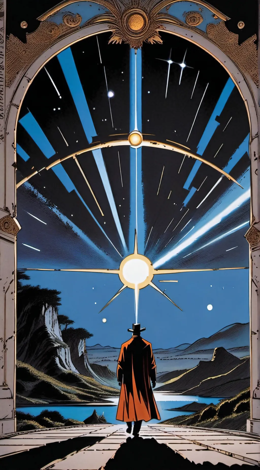 ai character: Portal to grass background