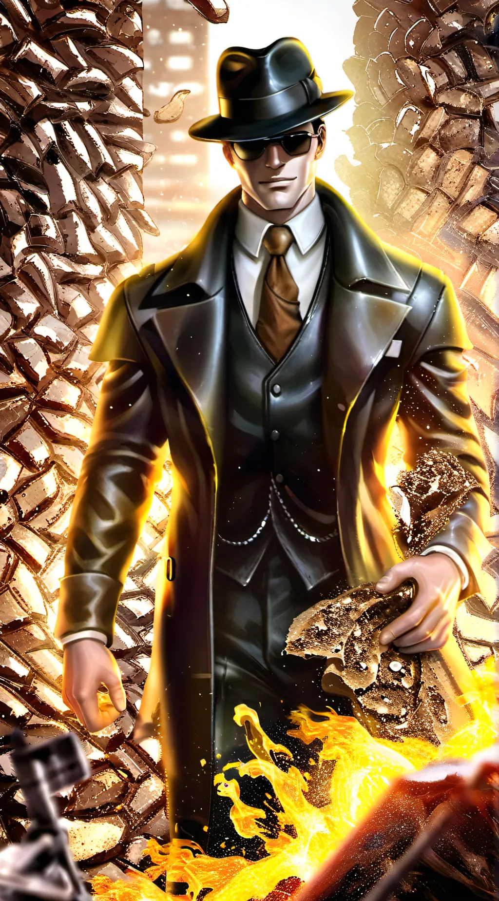 ai character: Clay Man background