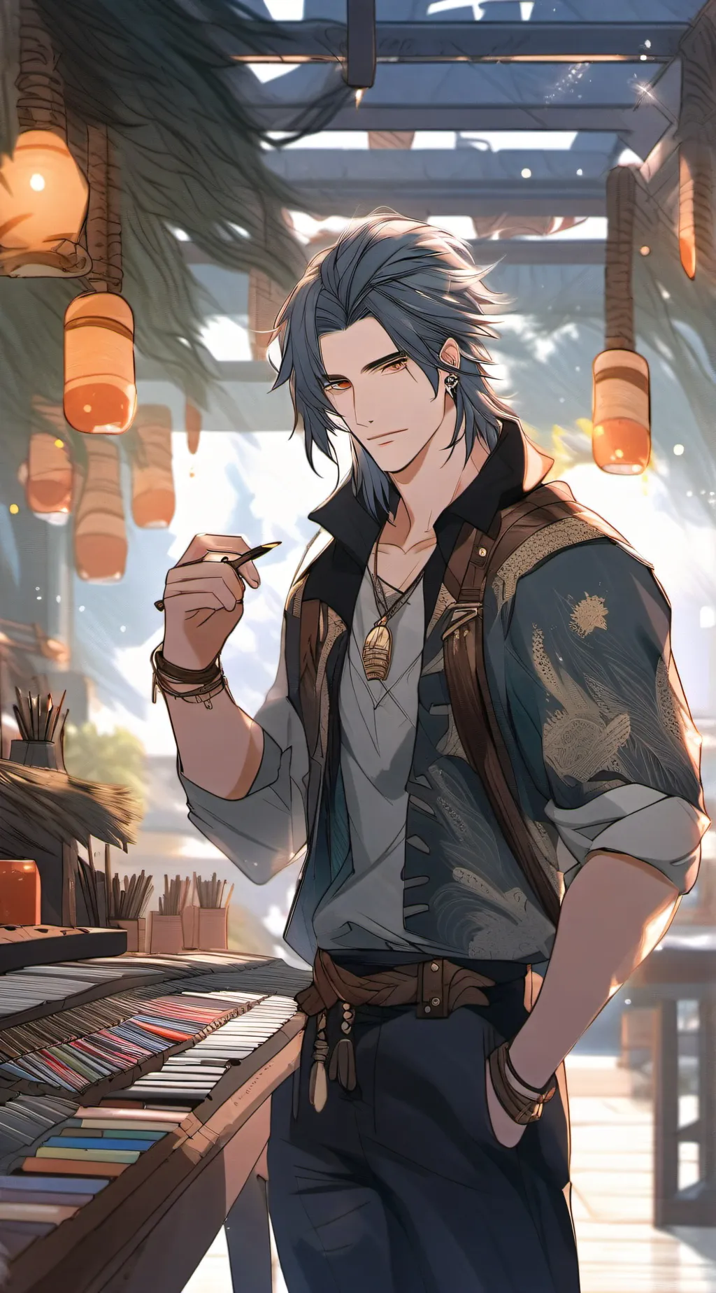 ai character: Xavier  background