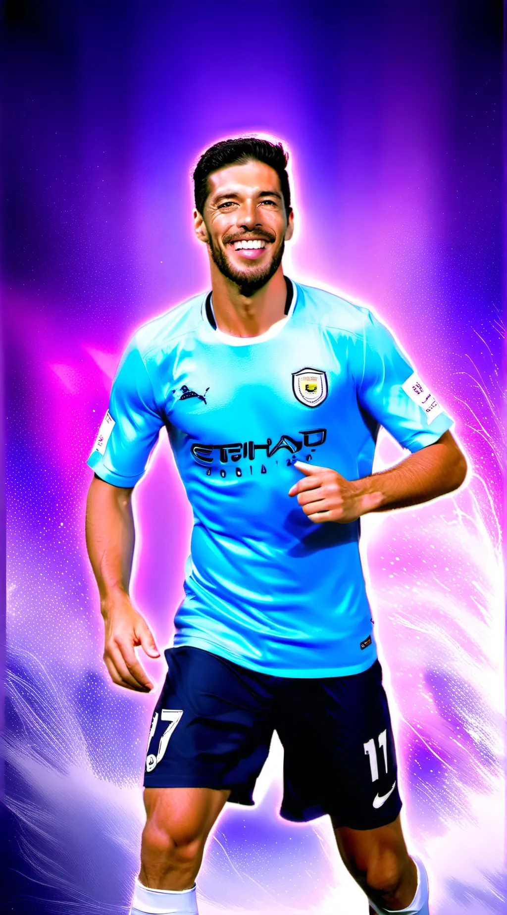 ai character: Luis  Suarez background