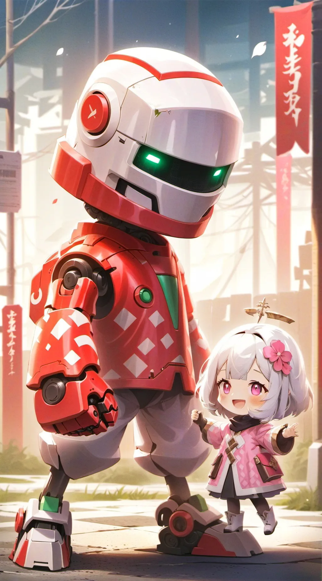 ai character: Robot bully background