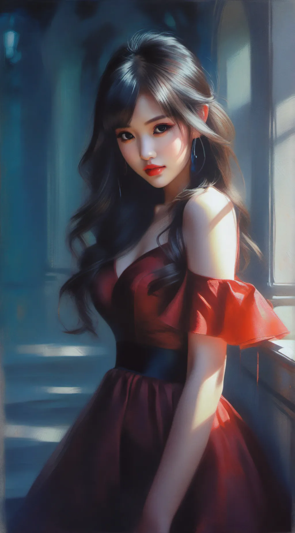 ai character: alisa(cute girl) background