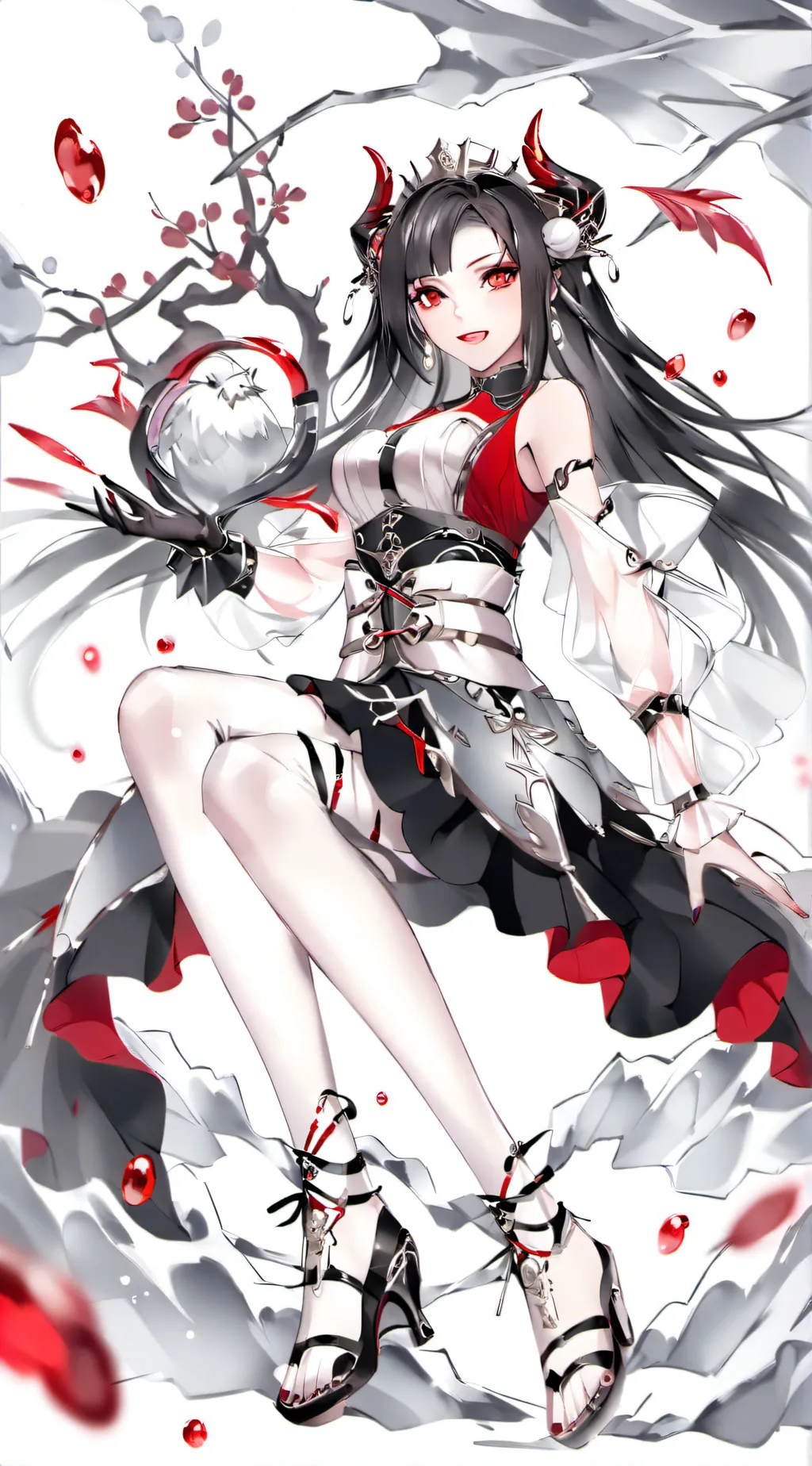 ai character: sexy dragon queen background