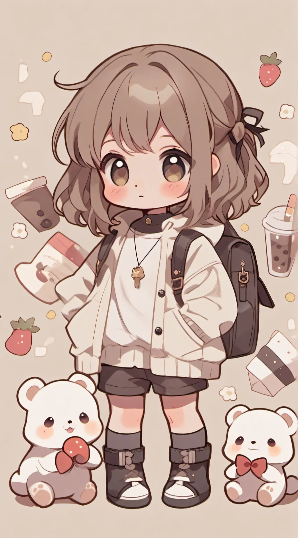 ai character: Baby Eva  background