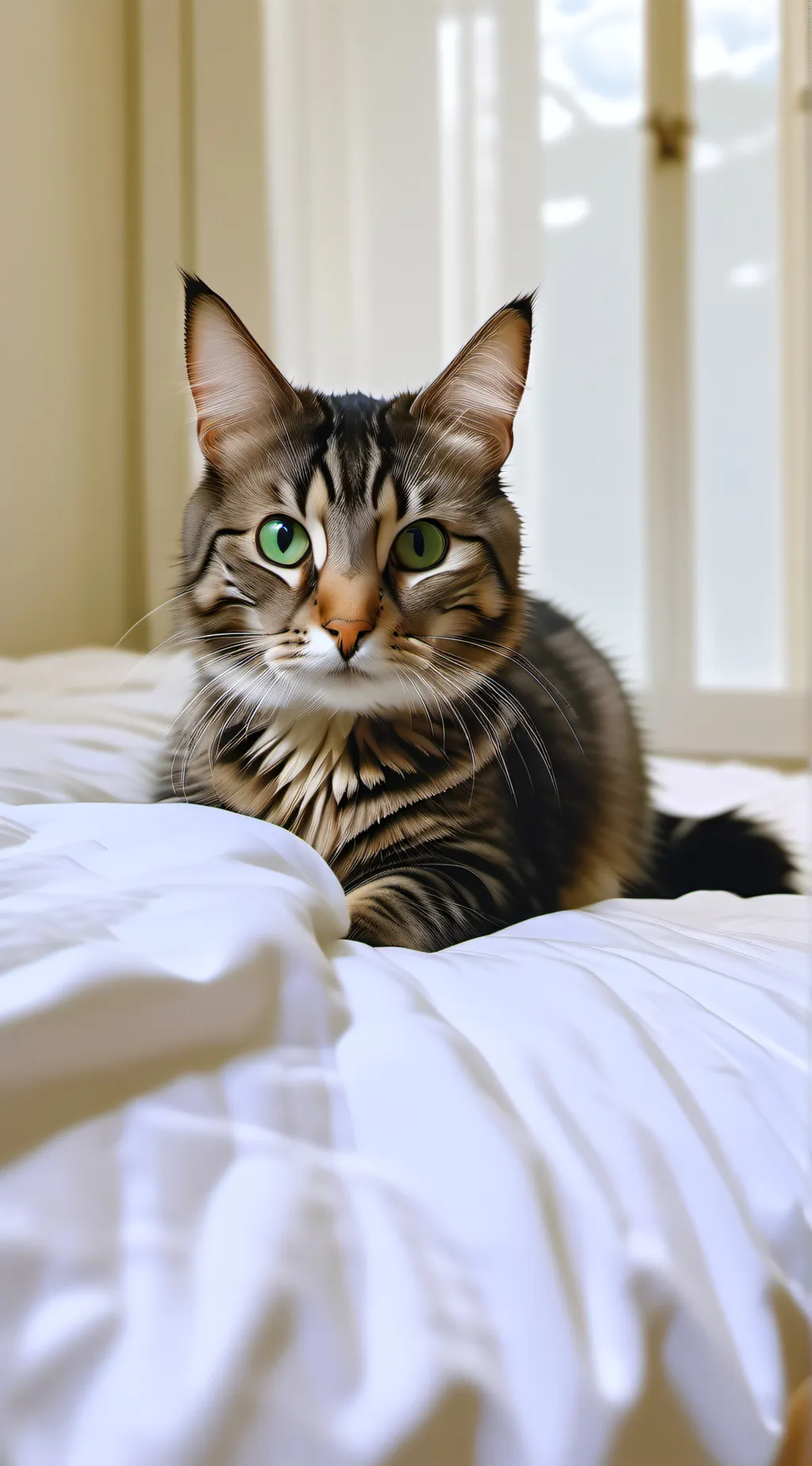ai character: Weird cat Scratch background
