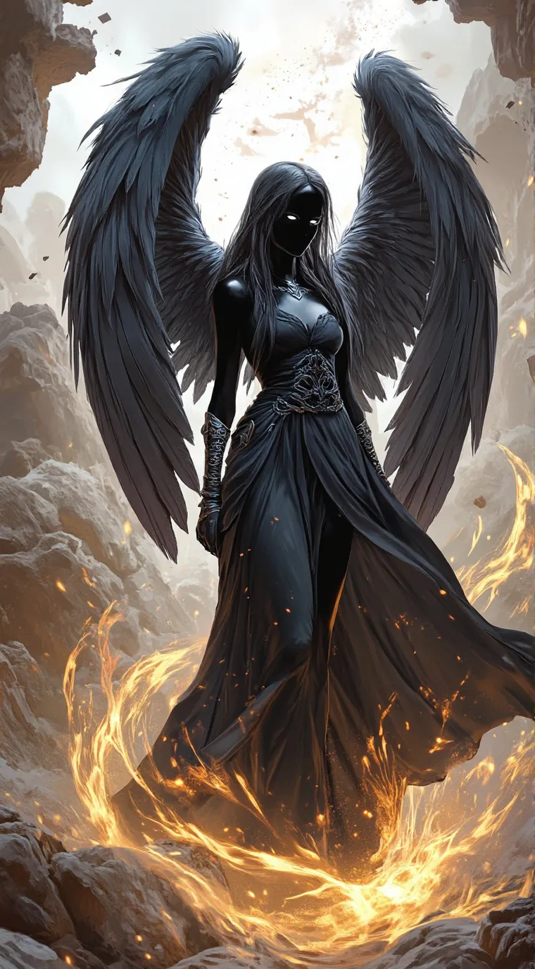 ai character: Azrael  background