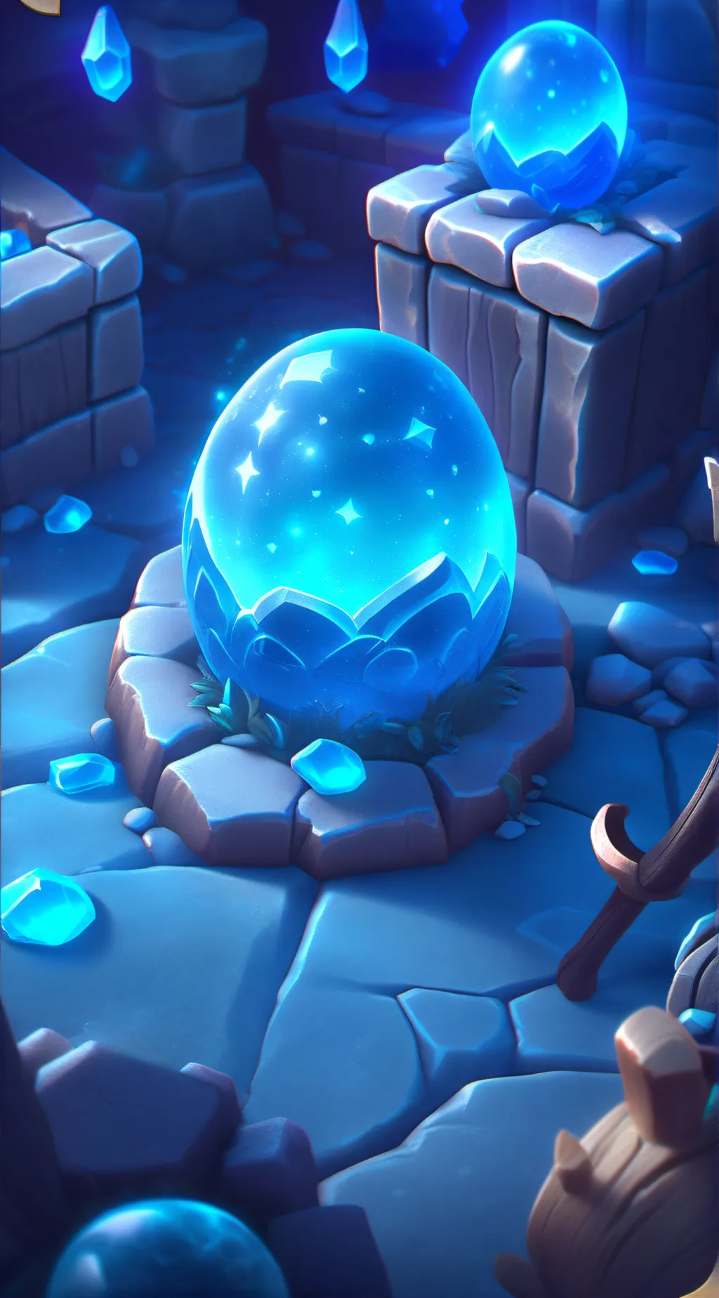 ai character: Stone of past  background