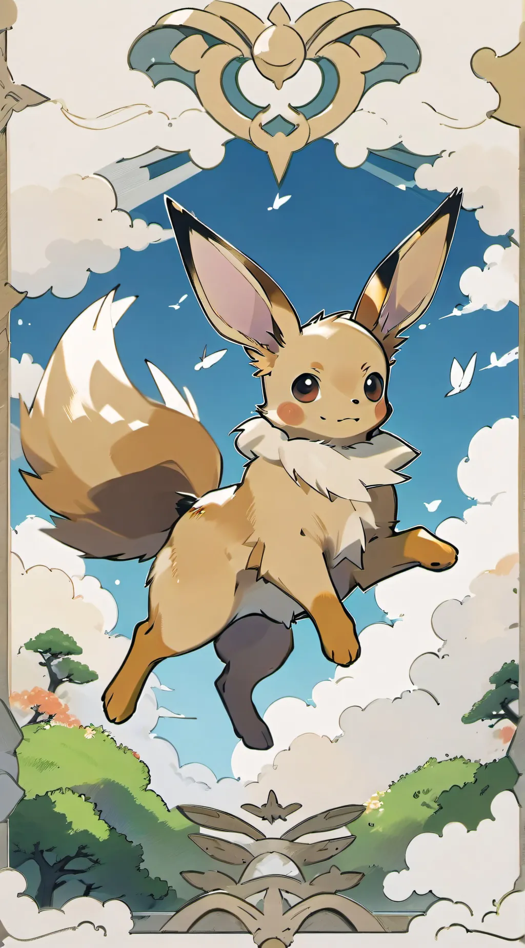 ai character: Eevee background