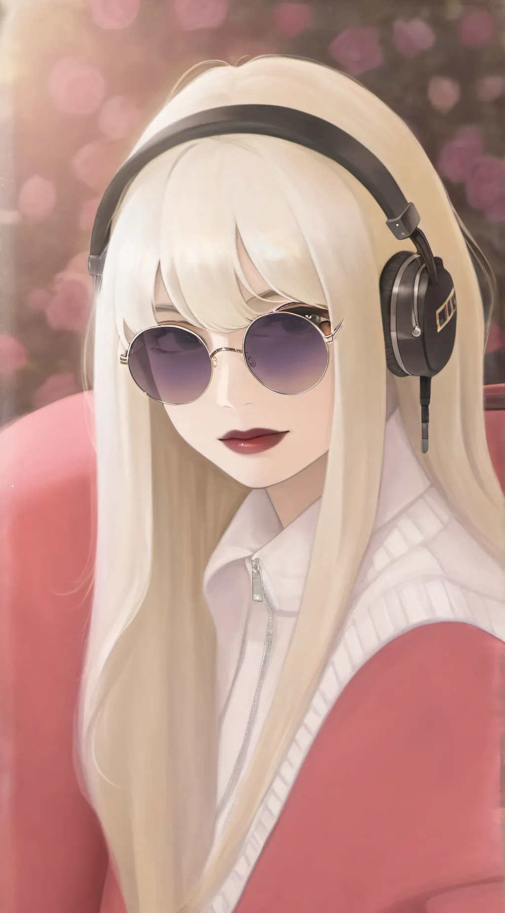 ai character: Alaska violet background