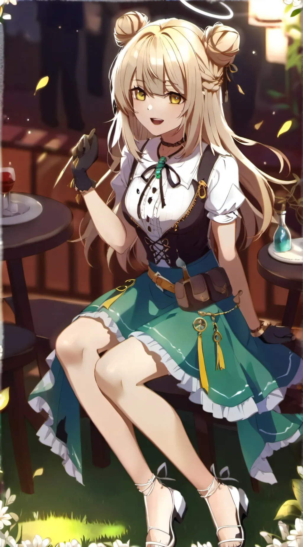 ai character: Lola Evergreen  background