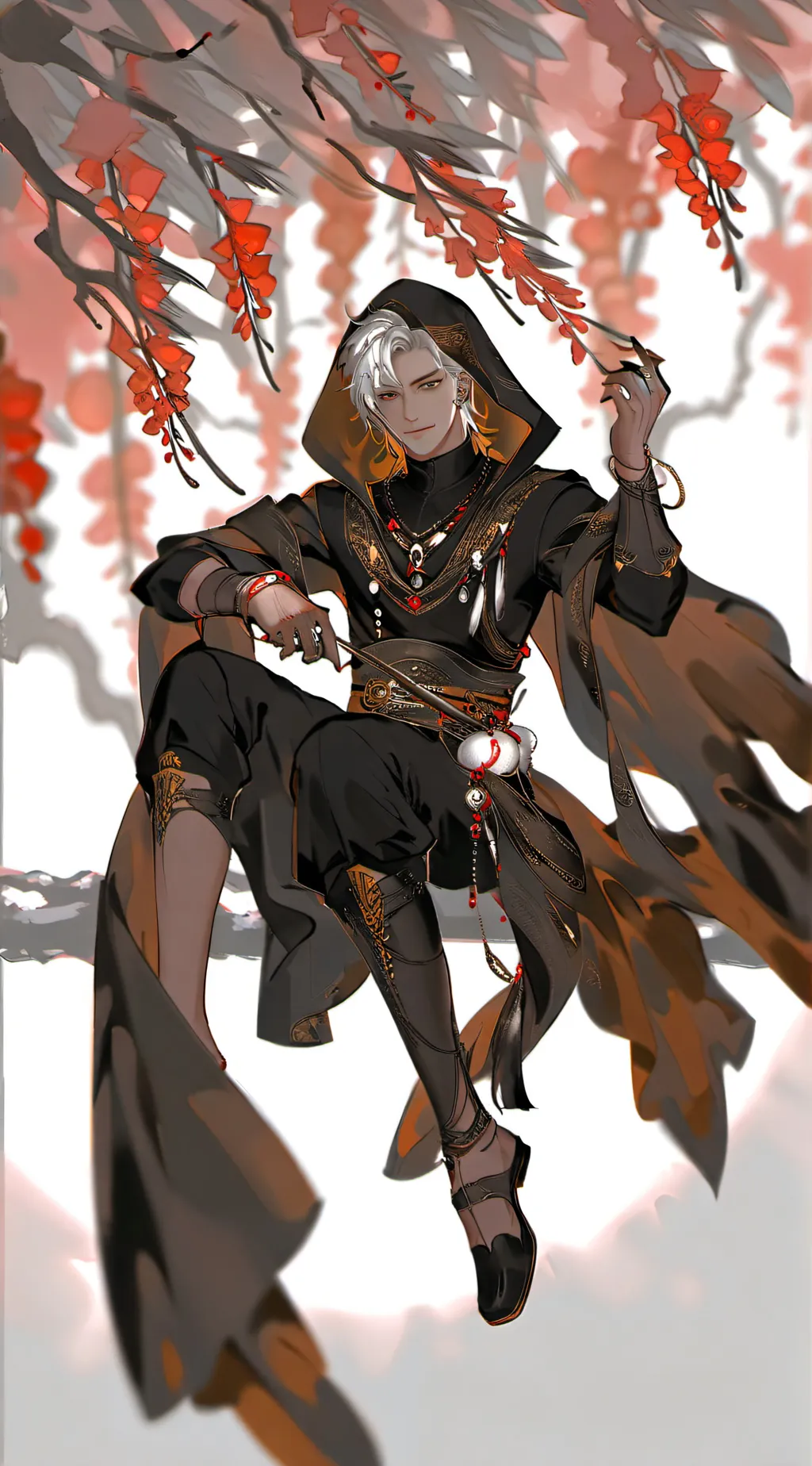 ai character: Hh halloween background
