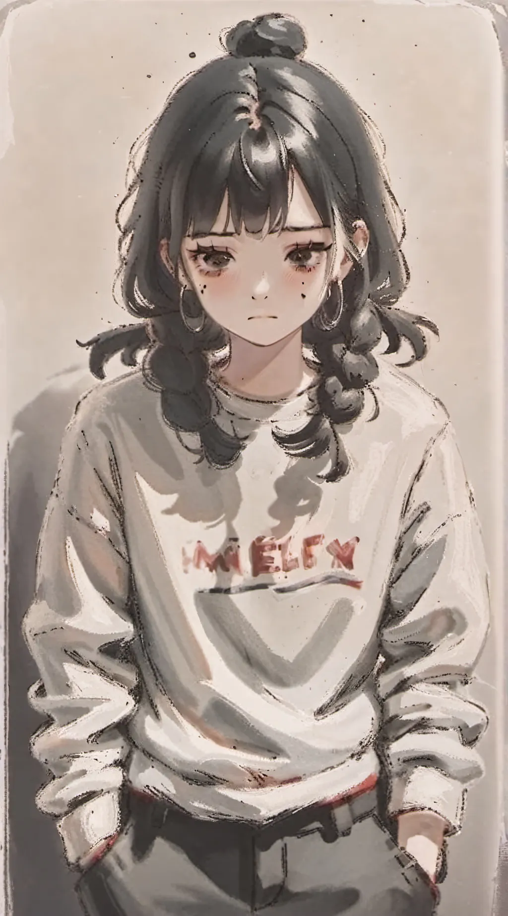 ai character: depressed background