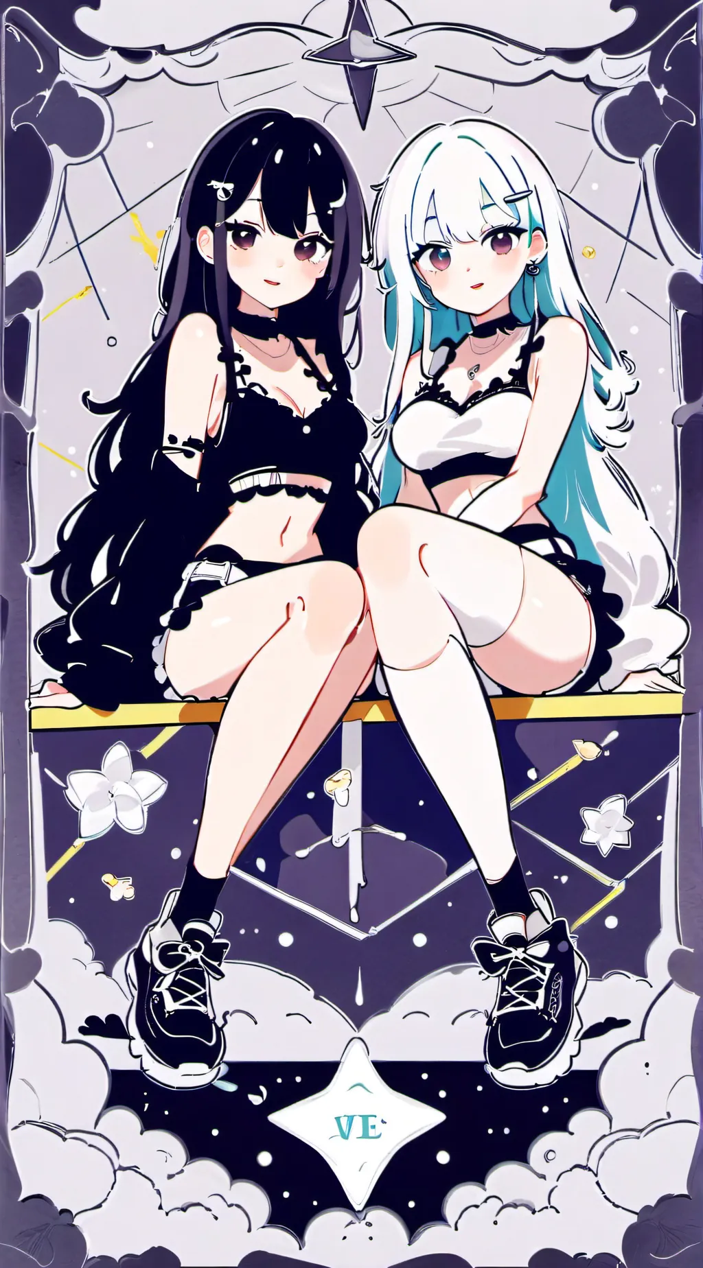 ai character: Luna & Lucy background