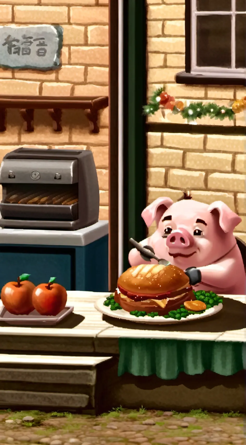 ai character: picky piggy background