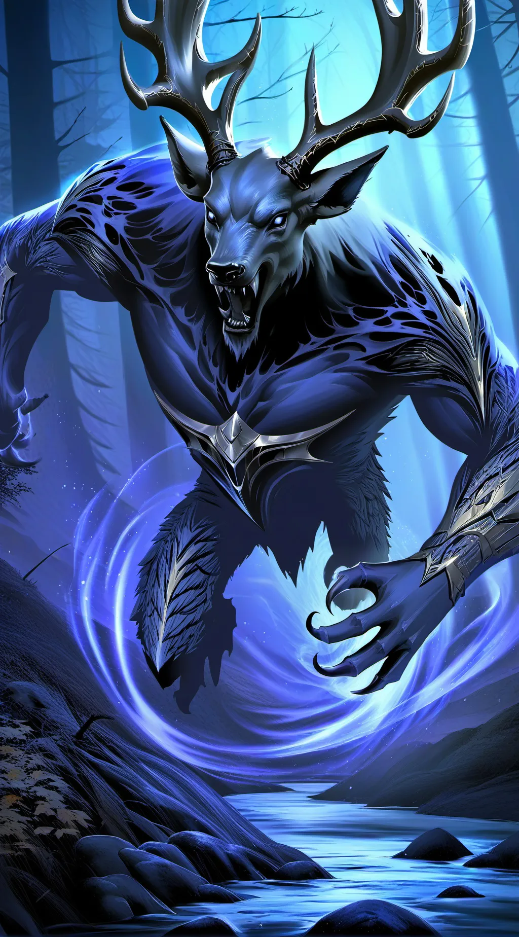 ai character: Hh wendigo  background