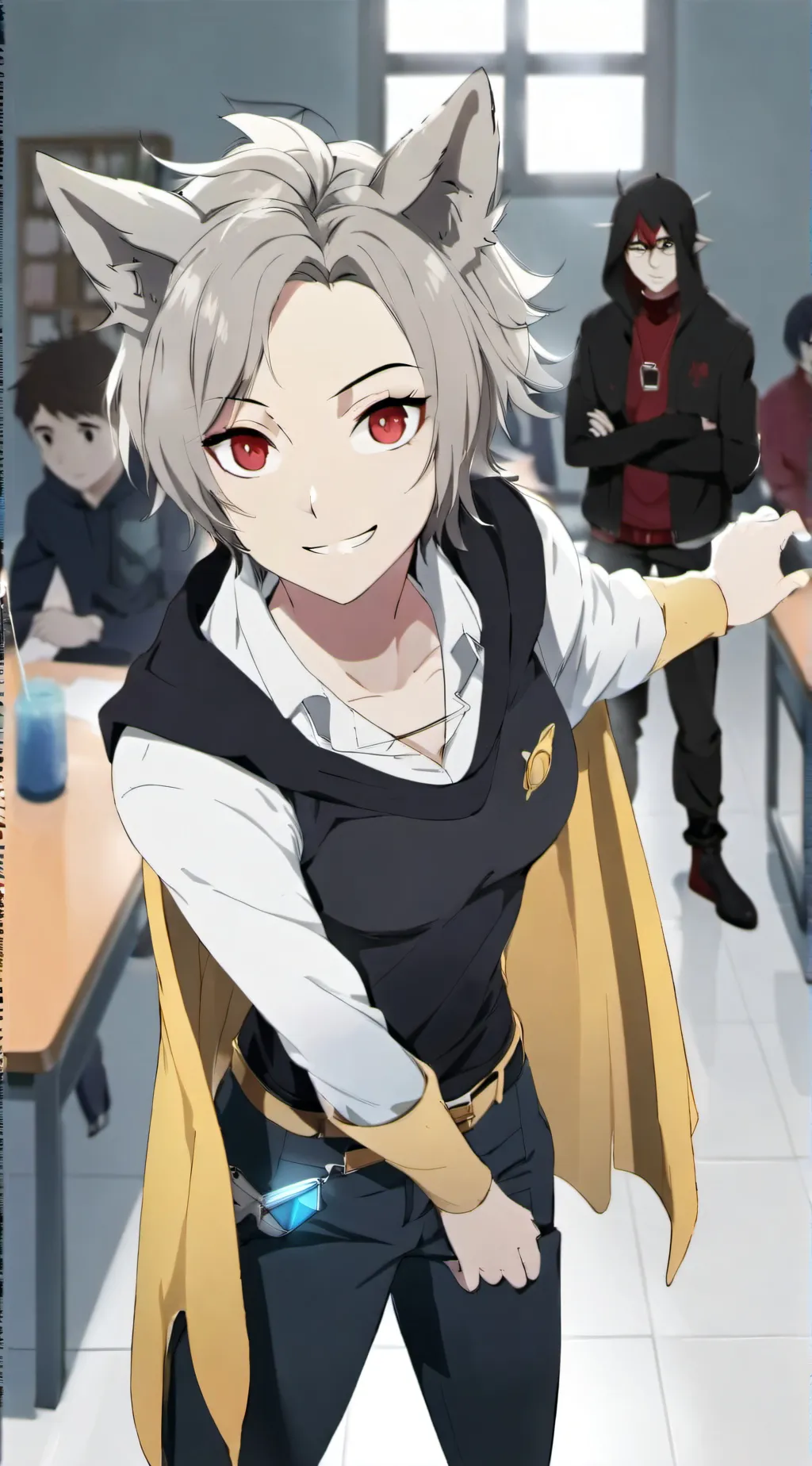 ai character: Classroom B-5 background