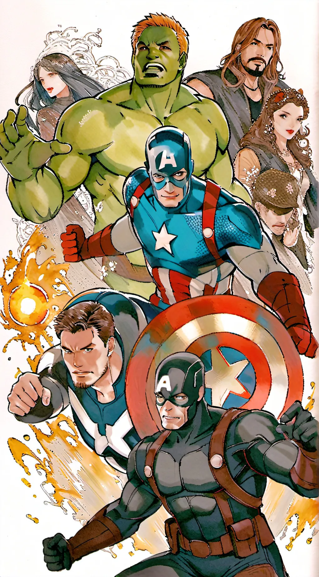 ai character: avengers background