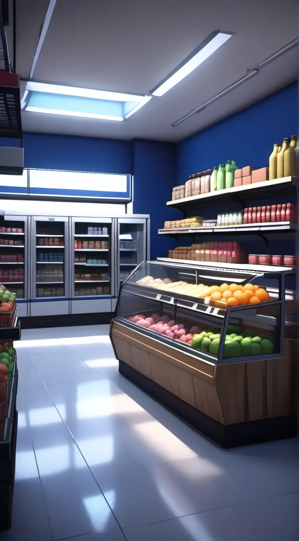 ai character: supermarket brats background