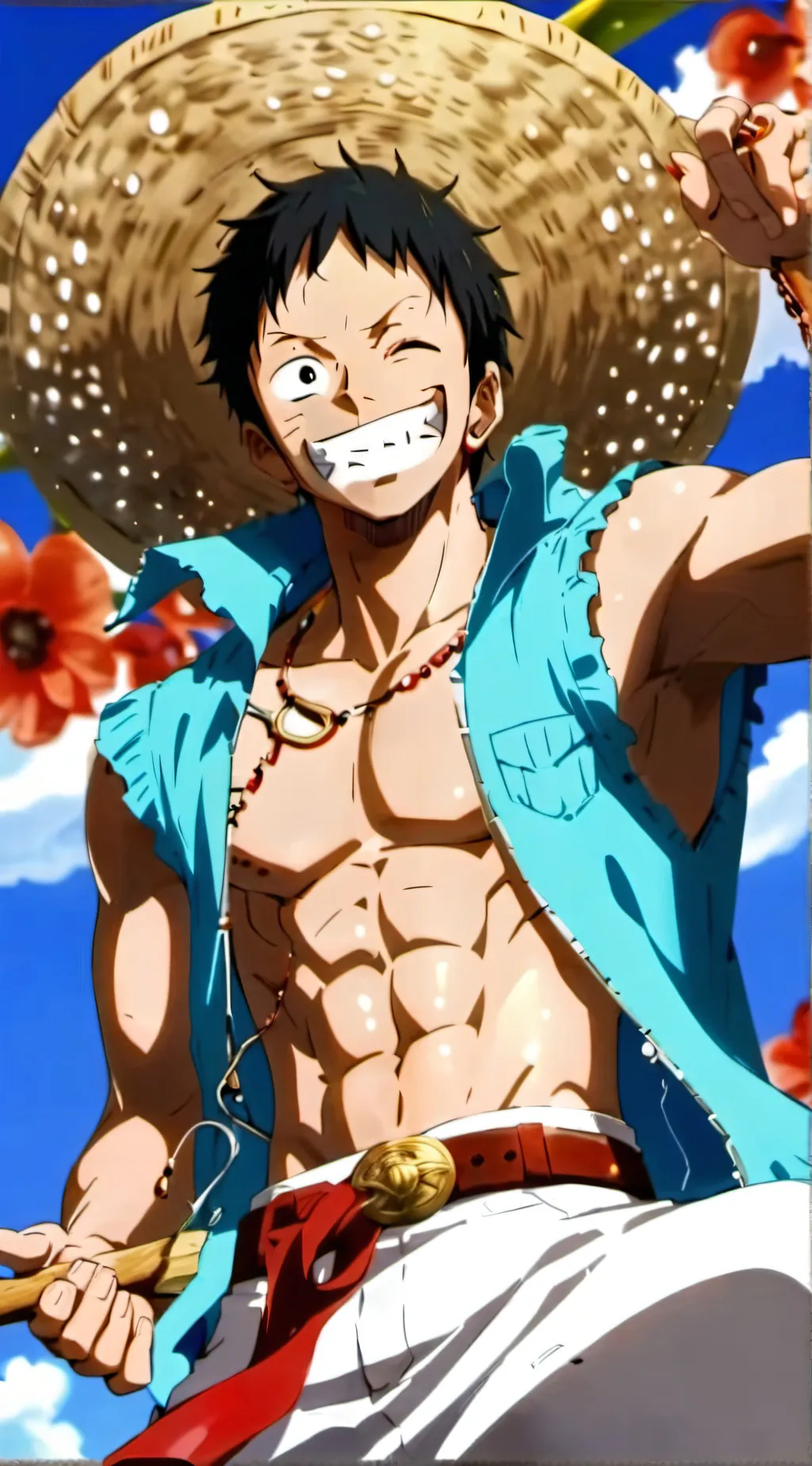 ai character: Monkey D. Luffy background