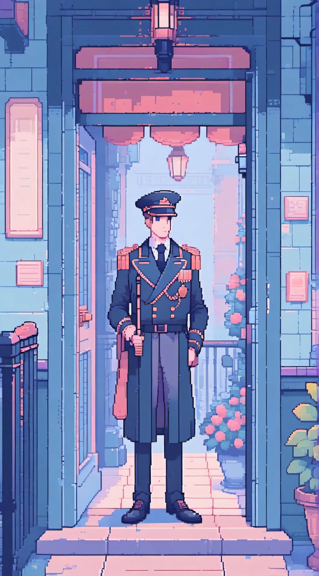 ai character: Doorman background