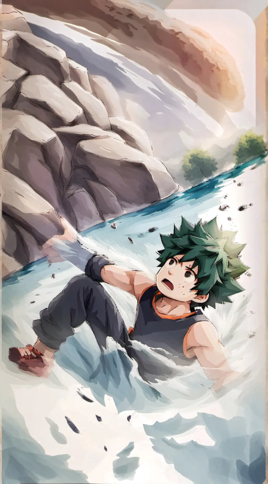 ai character: deku  background
