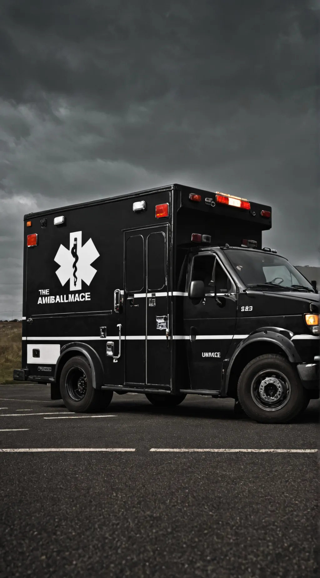 ai character: Black Ambulance background