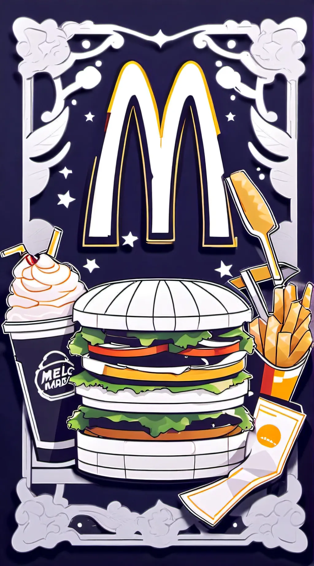 ai character: 🍔Mcdonalds meme🍟 background