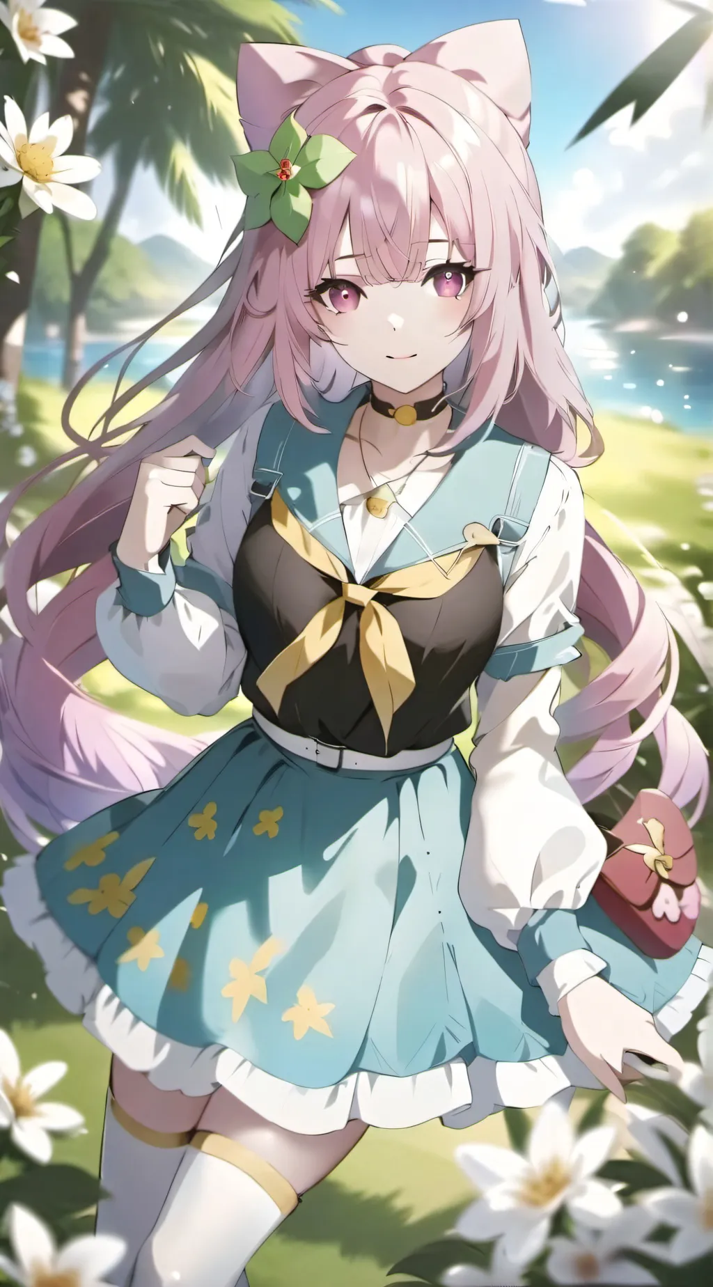 ai character: Violet background