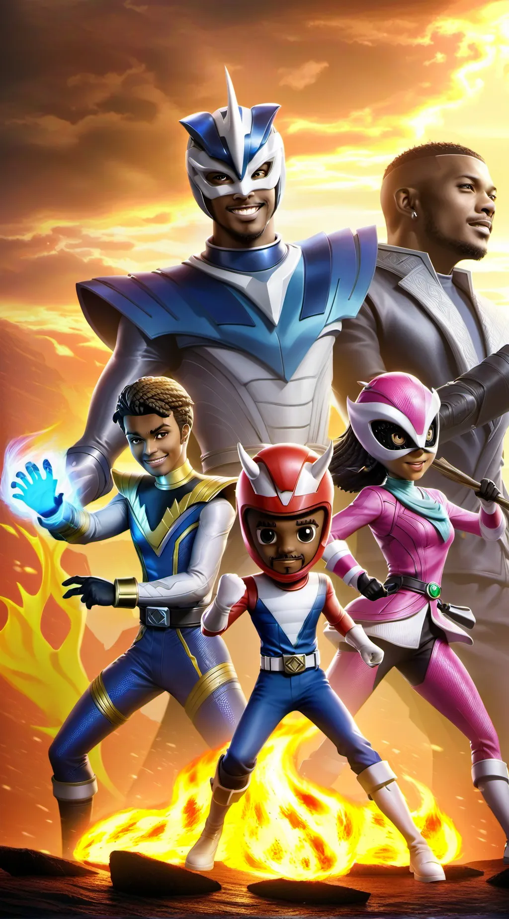 ai character: Power Rangers background