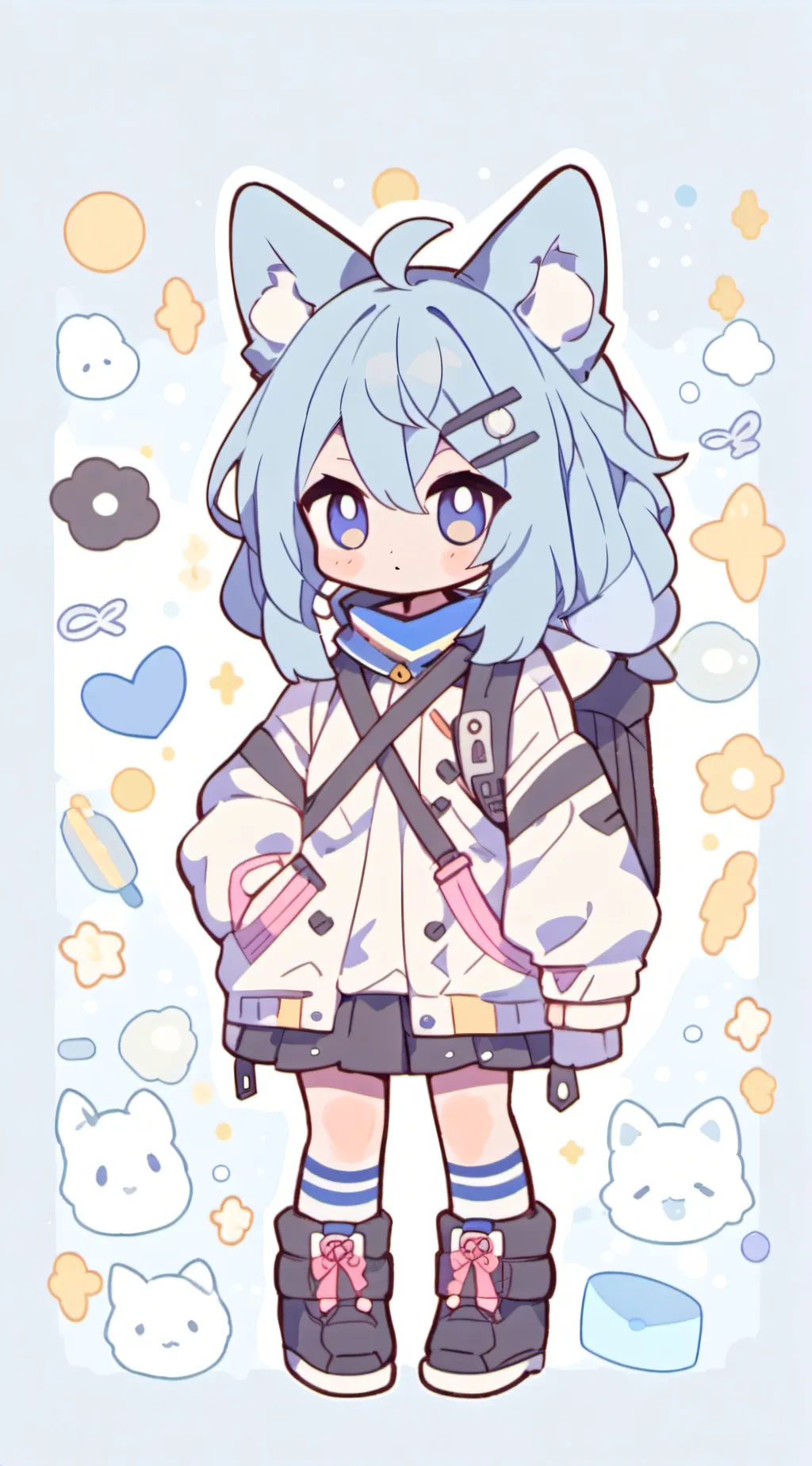 ai character: Bella Teh Wolf background
