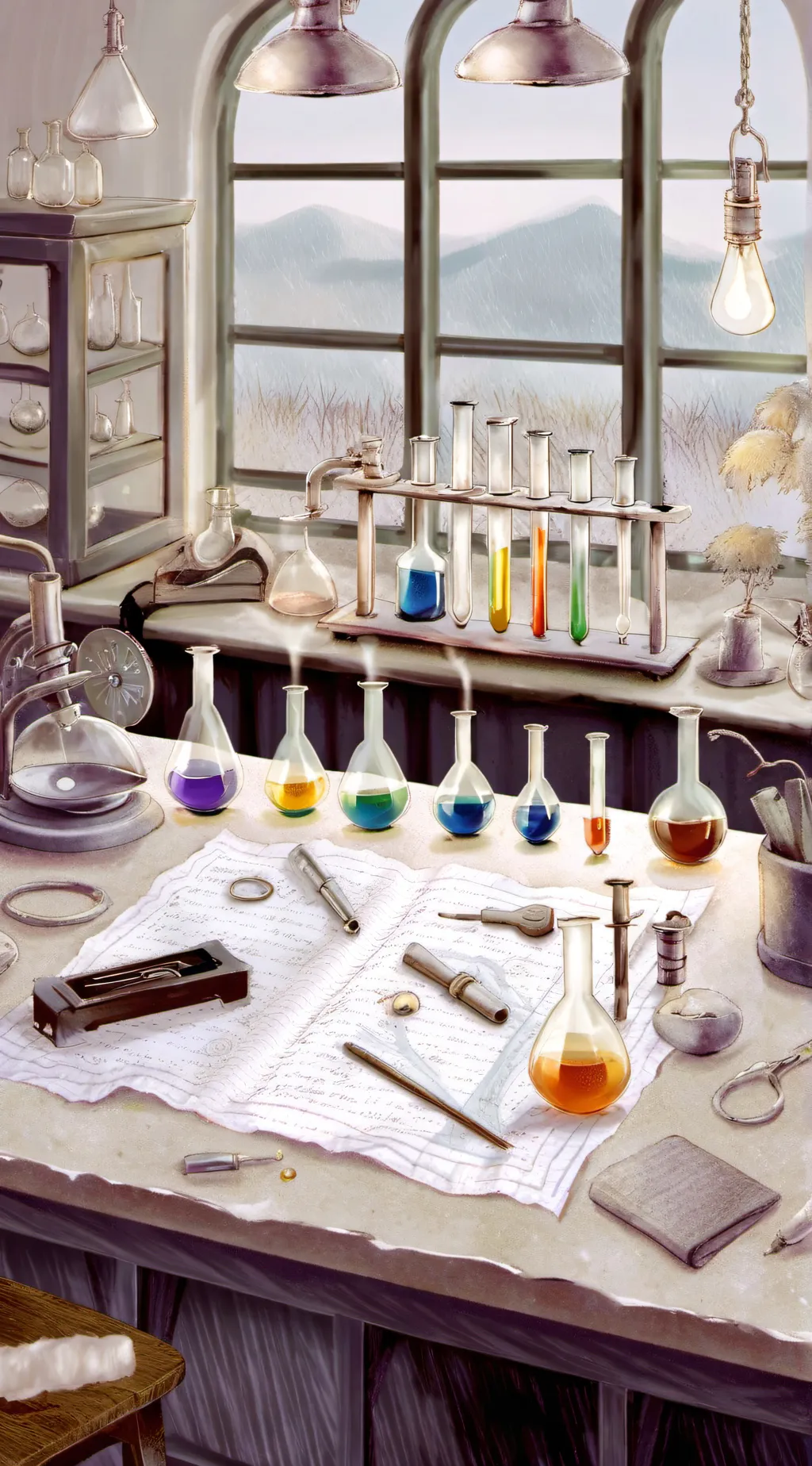 ai character: Lab background
