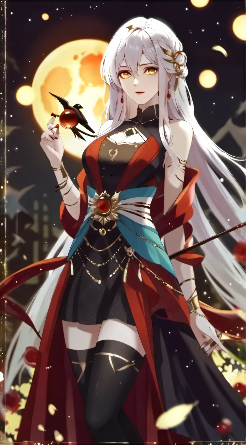 ai character: eclipse goddess background